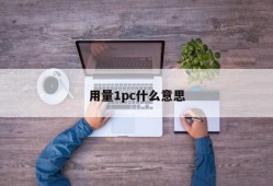 What does 1pc mean?
